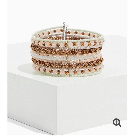 torrid Jewelry - COPPER-TONE & CORAL BEADED CUFF BRACELET